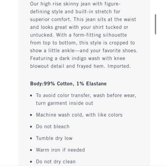 Abercrombie & Fitch The Skinny High Rise Jeans - Picture 8 of 11